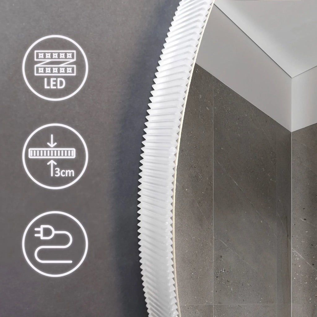 Specchio Led 60cm Round Bluetooth