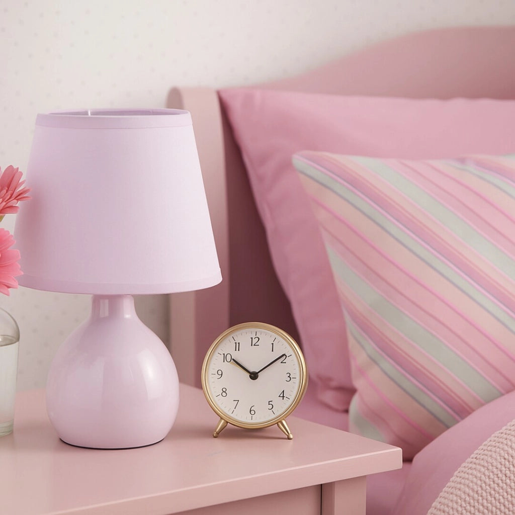 Lampada da tavolo Ingrid rosa ceramica E14 Rabalux