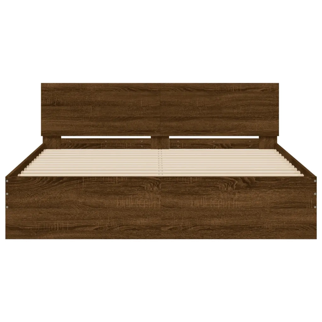Giroletto con Testiera Rovere Marrone 140x190 cm