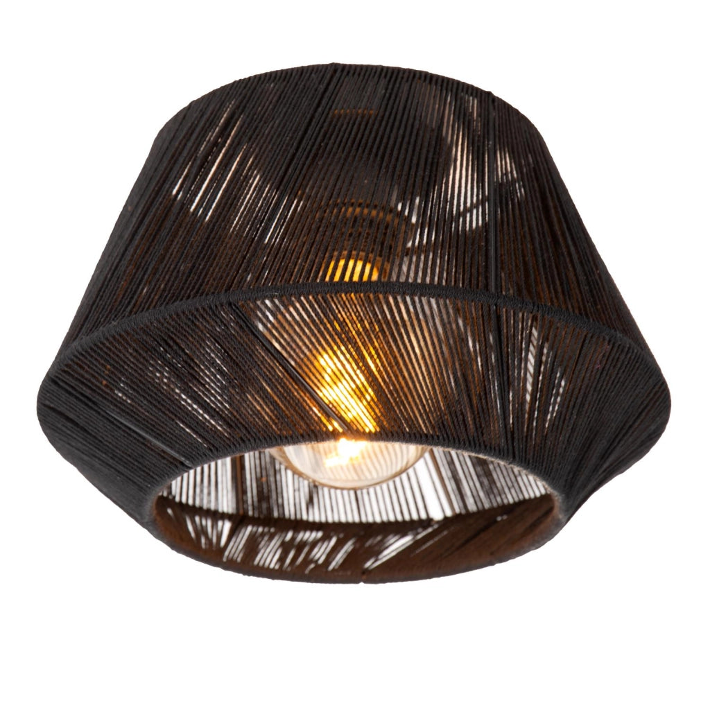 Plafoniera JESSICA nera in cotone 30cm E27 Lucide