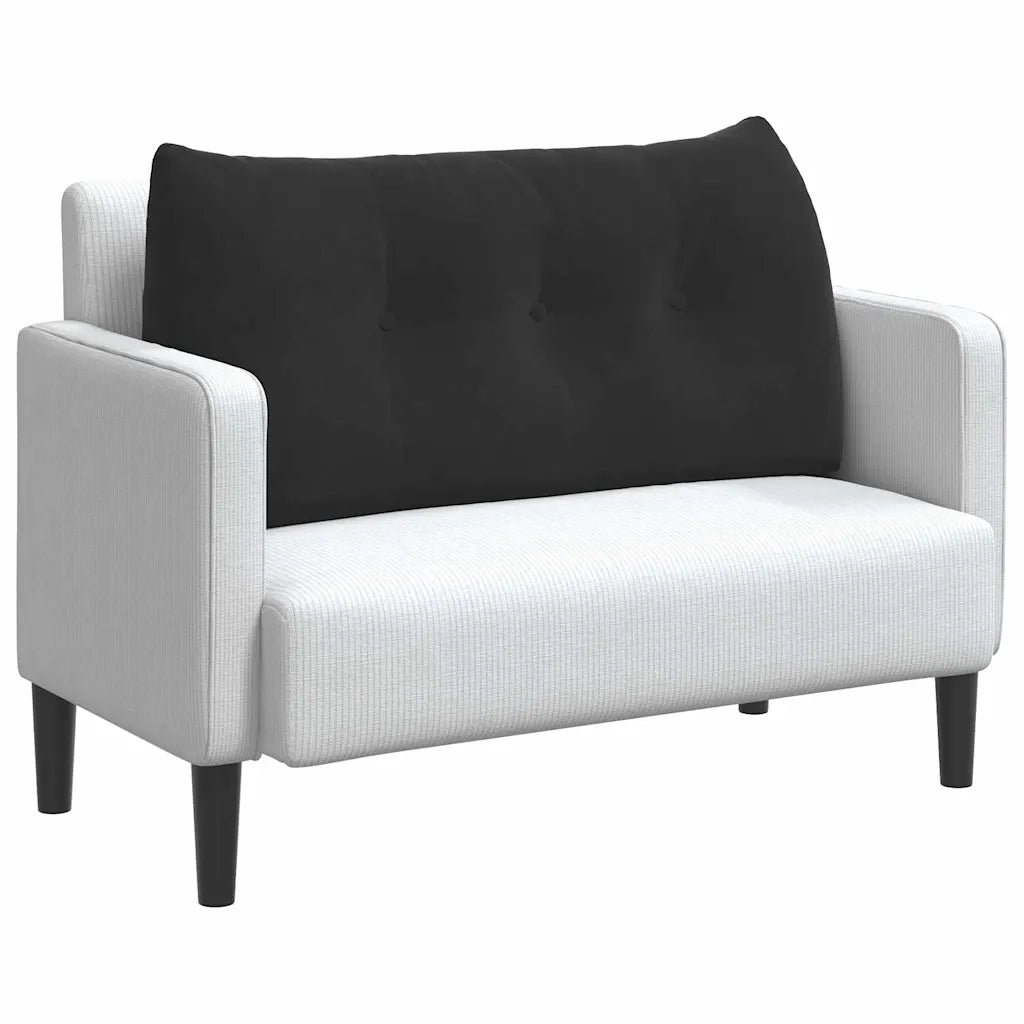 Cuscino per Schiena Nero 100 x 24 x 50 cm Velluto 42014464