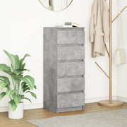 Credenza con Cassetti Grigio Cemento 37,5x35x99cm in Truciolato 861763