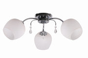 Plafoniera Candellux Zachera 3 luci E27 cromo/bianco