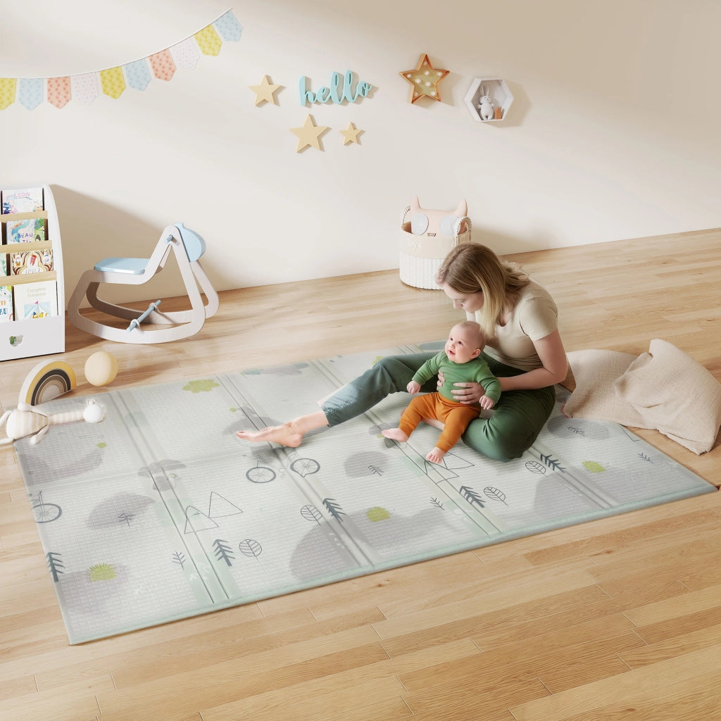 Tappeto gioco per bambini reversibile ¨C Minimal ¨C 200x150 cm multicolore