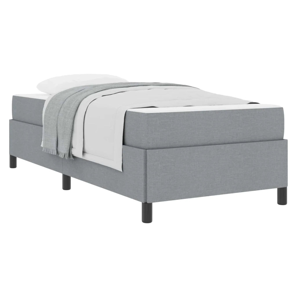 Letto a molle Grigio chiaro 90 x 200 cm Tessuto
