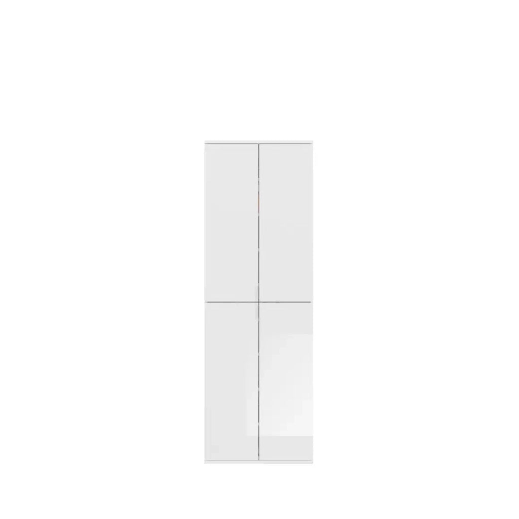 Armadio con 6 ante, 4 cassetti e 1 guardaroba – Bianco e rovere – BODITE