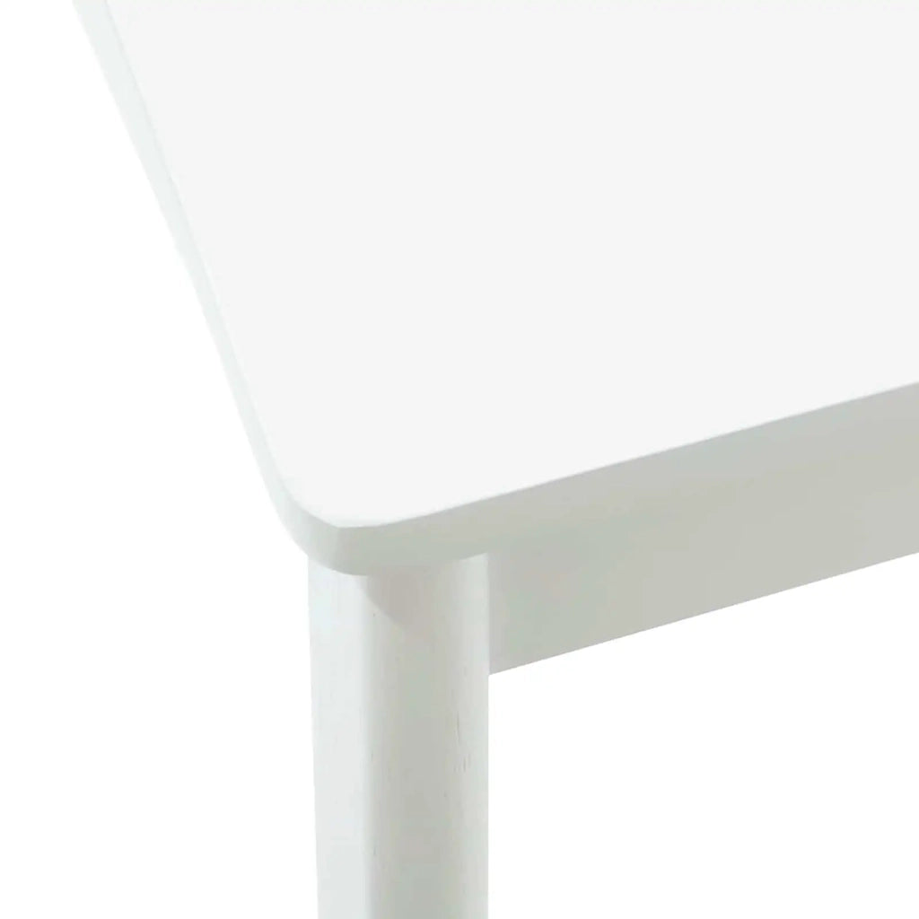 Sedia da pranzo 2 pcs Bianco e Bianco Legno di gomma solido 42020408