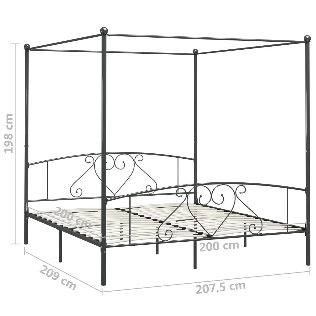 Giroletto Baldacchino senza Materasso 200x200 cm Metallo 284446