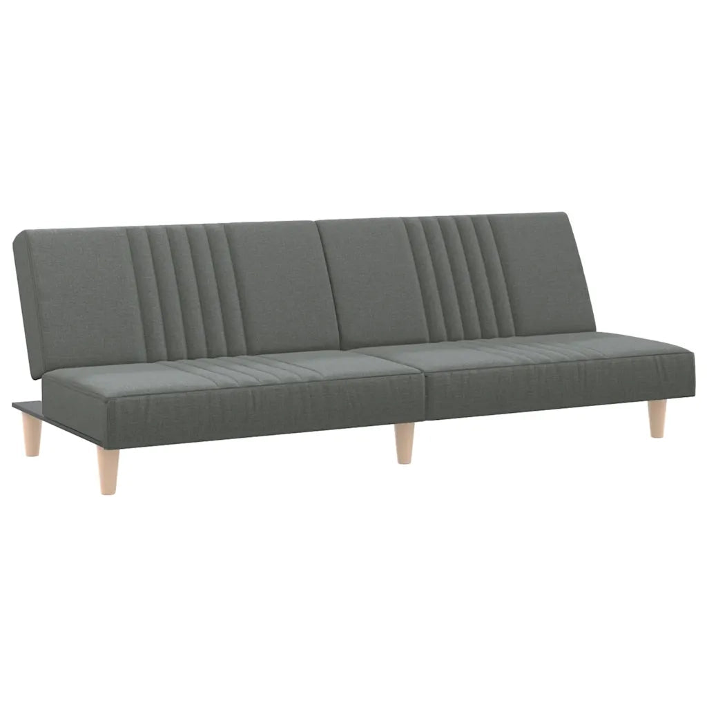 Divano Letto Grigio Scuro in Tessuto 351882