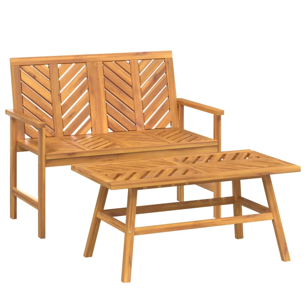 Set Salotto da Giardino 2 pz in Legno Massello di Acacia 362235