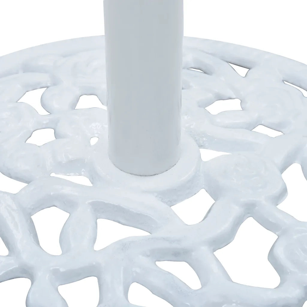 Base per ombrellone compatta e stabile 48 x 33 cm regolabile in ghisa bianca 02_0045941