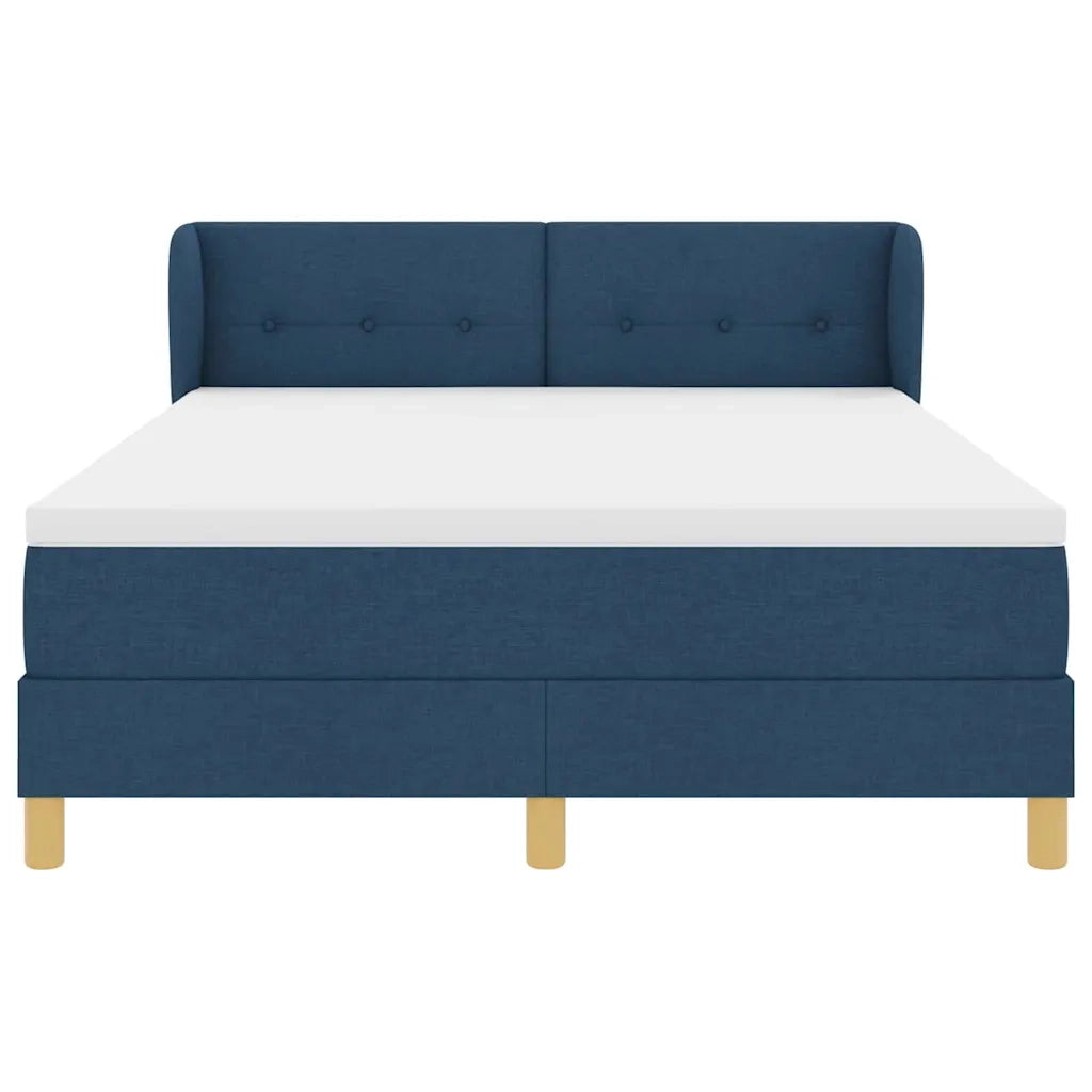 Letto a molle con materasso Blu 140 x 190 cm Tessuto 3340212