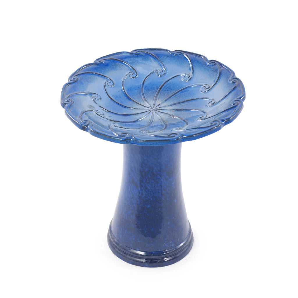 BAGNO PER UCCELLI Ø 43 cm H 45 cm Ceramica Blu