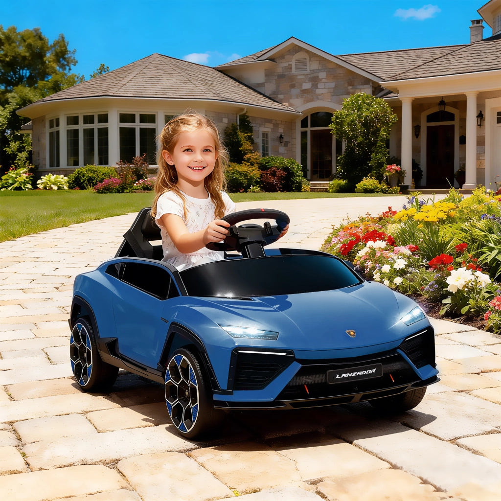 Auto elettrica per bambini ¨C zephmum ¨C Blu, 12V, telecomando