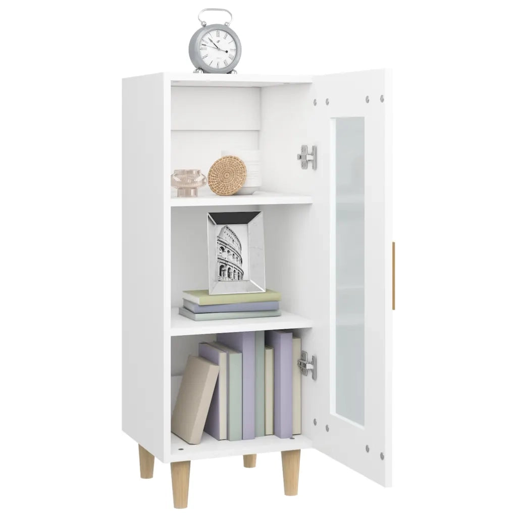 Credenza-Buffet-Armadio da cucina Bianca 34,5x34x90 cm in Legno Multistrato 153830