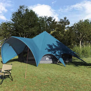 Tenda Teepee per 7 Persone Blu e Grigio 600 x 600 x 347 cm 42004015