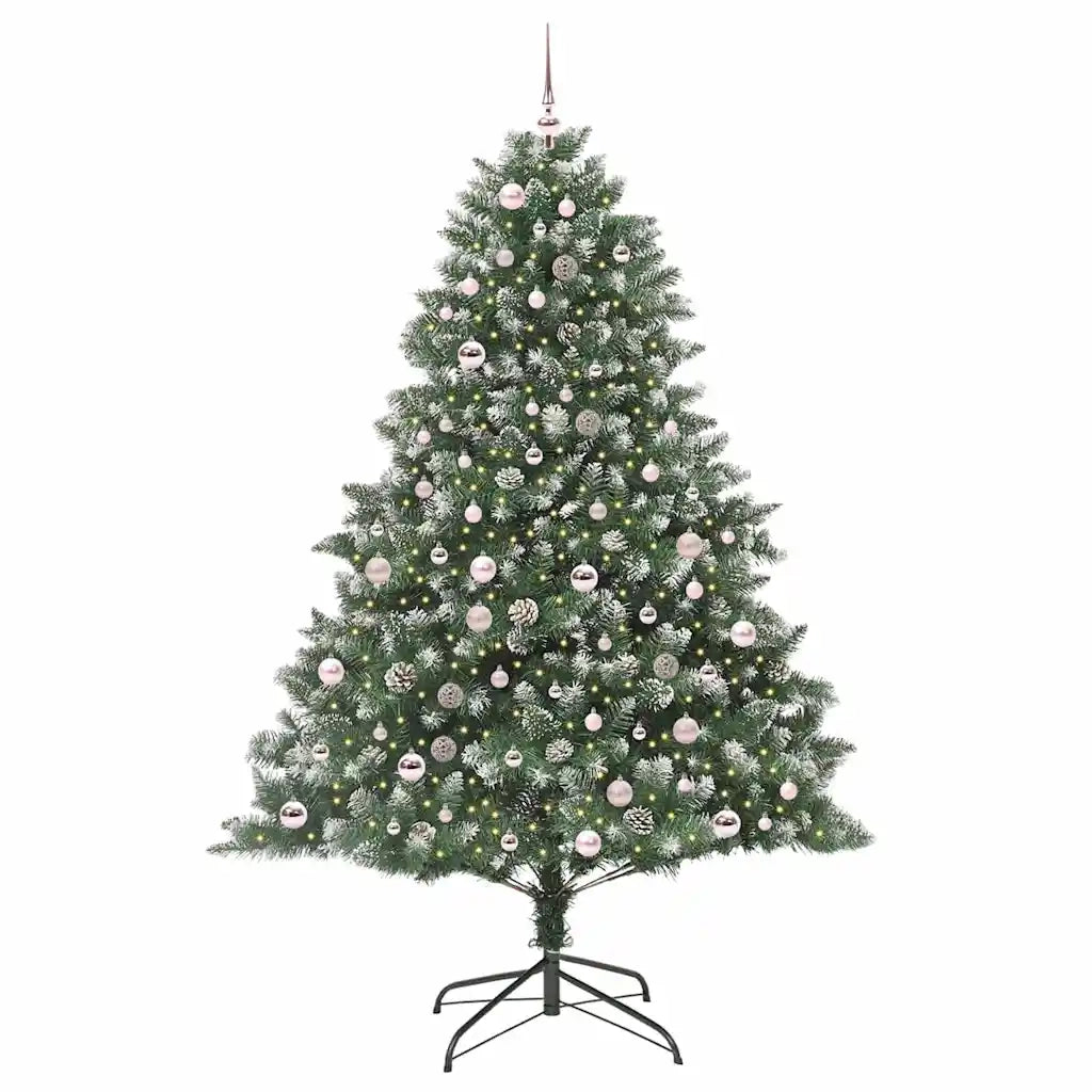 Albero di Natale | Decorazioni natalizie artificiale con 300 LED Verde 210 cm