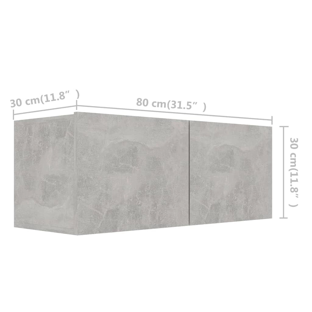 Set di mobili da 3 pezzi tra cui armadio credenza mobile TV televisore per soggiorno camera da letto salotto legno ingegnerizzato grigio 02_0024511