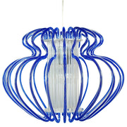 Lampada a sospensione Candellux Imperia Ø52 blu cromo