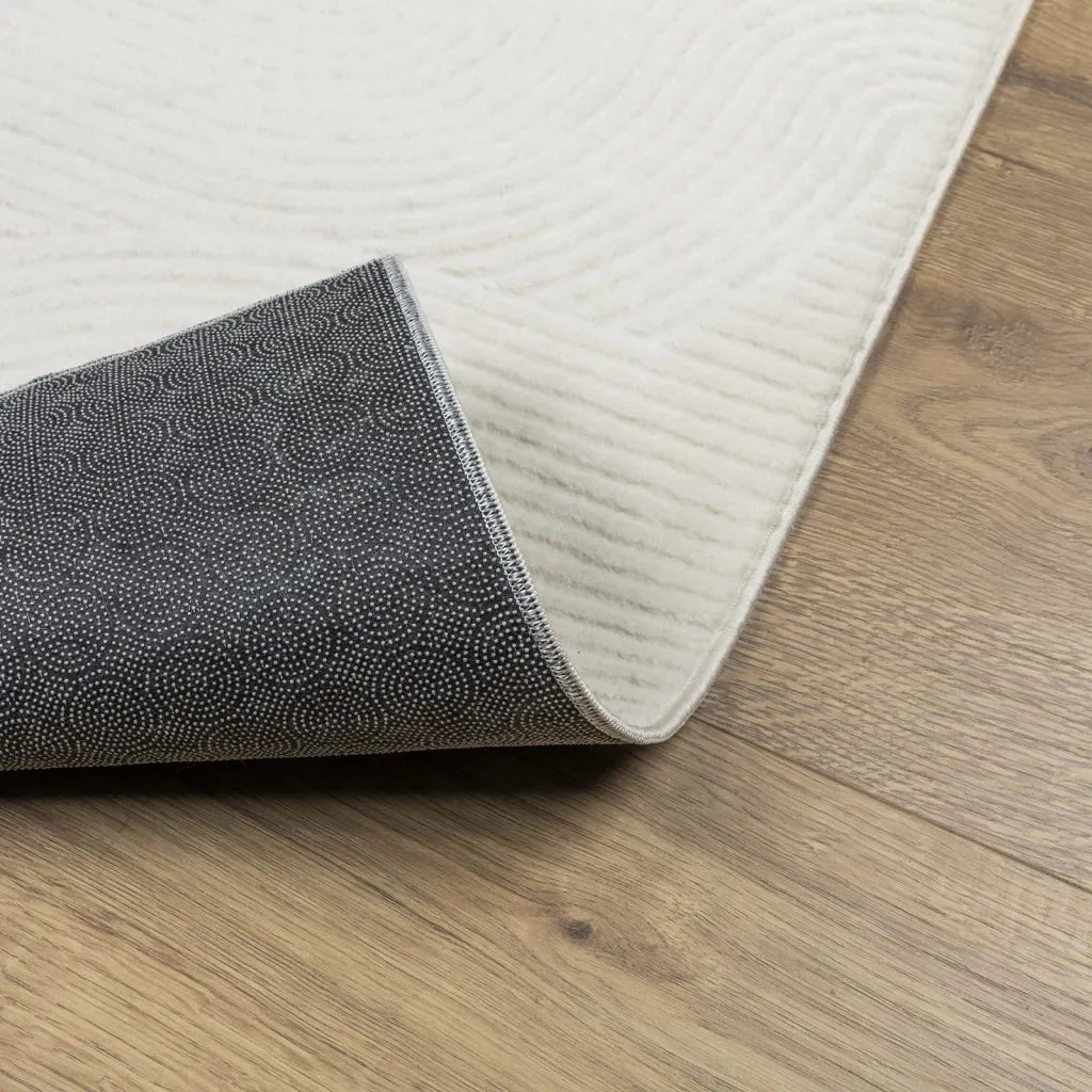 Tappeto IZA a Pelo Corto Aspetto Scandinavo Crema 80x150 cm 375438
