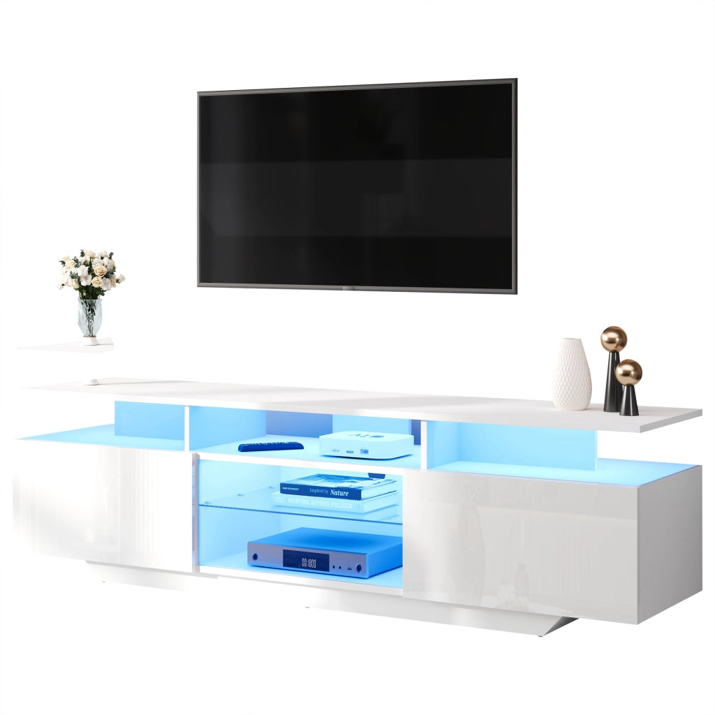 Cassettiera TV bianca in MDF lunghezza 160 cm