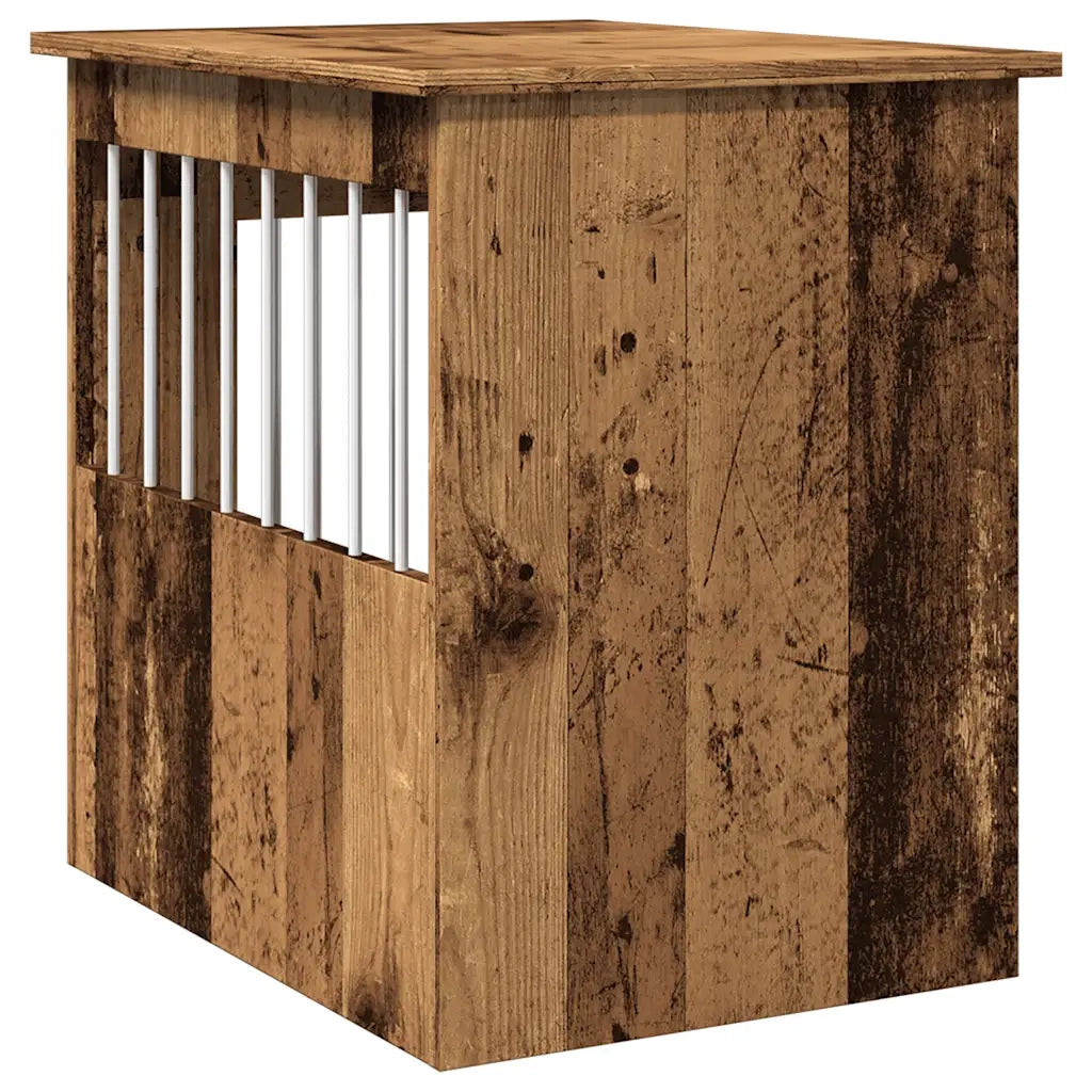 Gabbia Cani da Arredamento Legno Antico Legno Multistrato 857636