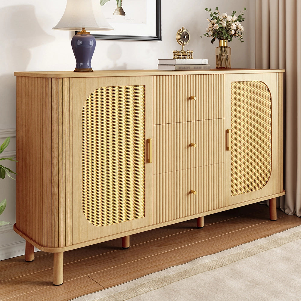 Buffet - Xylo - cassetti+ripiani piedi metallo legno