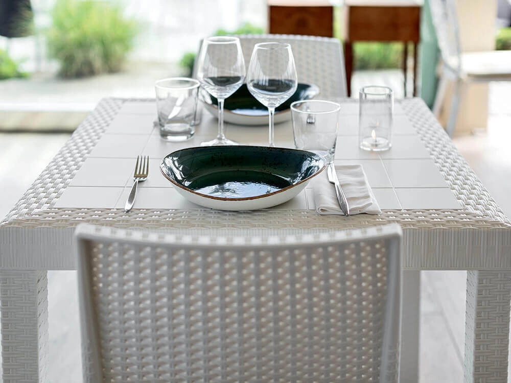 Poltrona da Giardino Impilabile in Wicker cm 57x59x86 - VIRGINIA