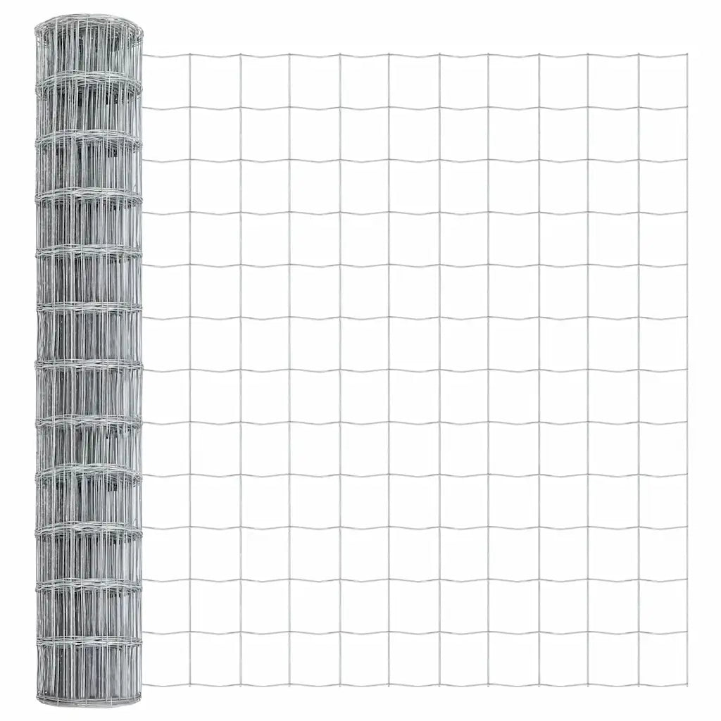 Recinzione da Giardino | Recinzione con Posto Argento 1,2 x 10 m Acciaio