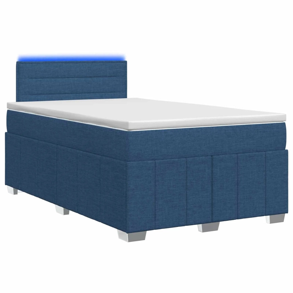 Letto box spring con materasso Blu 120 x 200 cm Tessuto 3452648