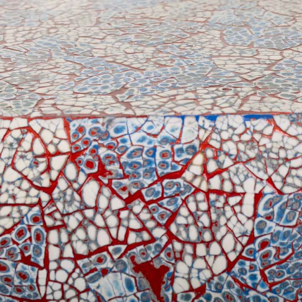 Sgabello in mosaico 50x50x51h