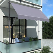 Tenda da Sole a Bracci per Balcone con Manovella ¨C Xylo ¨C Grigio, 200x120 cm, UV, Senza Forare