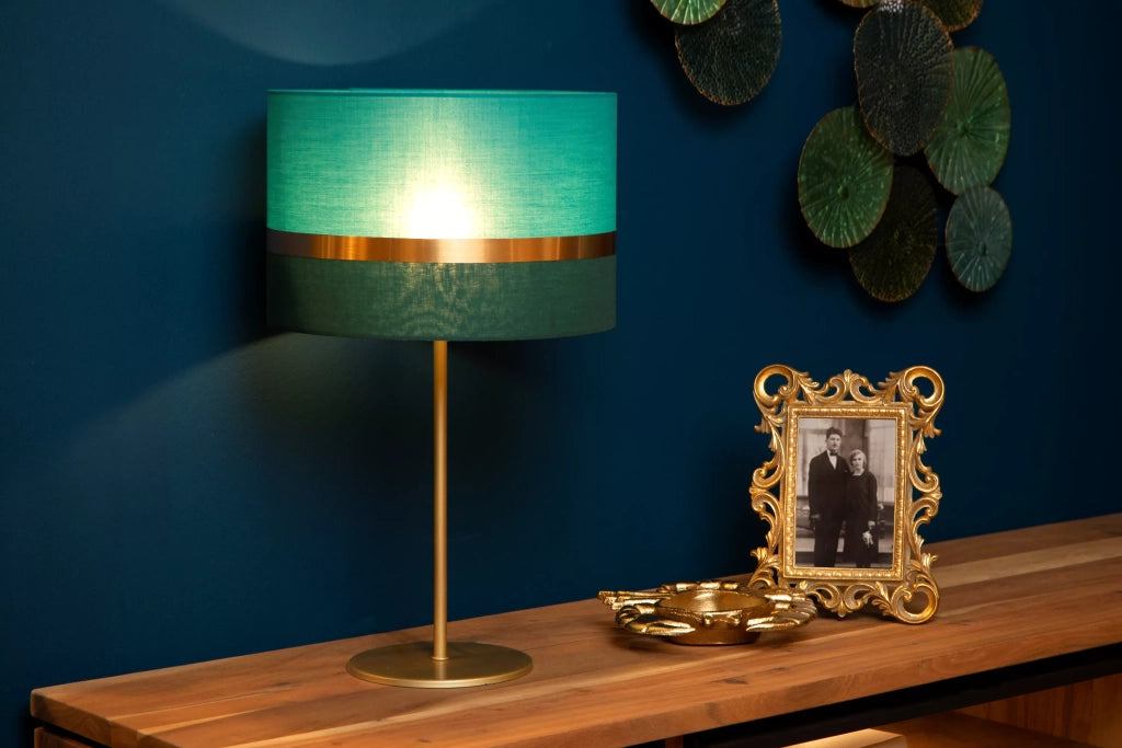 Lampada da tavolo Lucide Extravaganza lino verde E27
