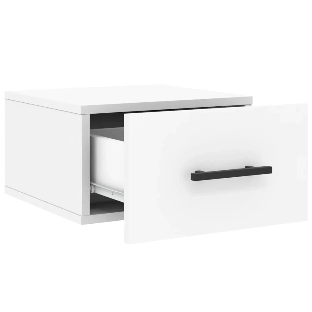 Comodino | Armadio da Notte | Mobiletto da notte a Muro Bianco 35x35x20 cm