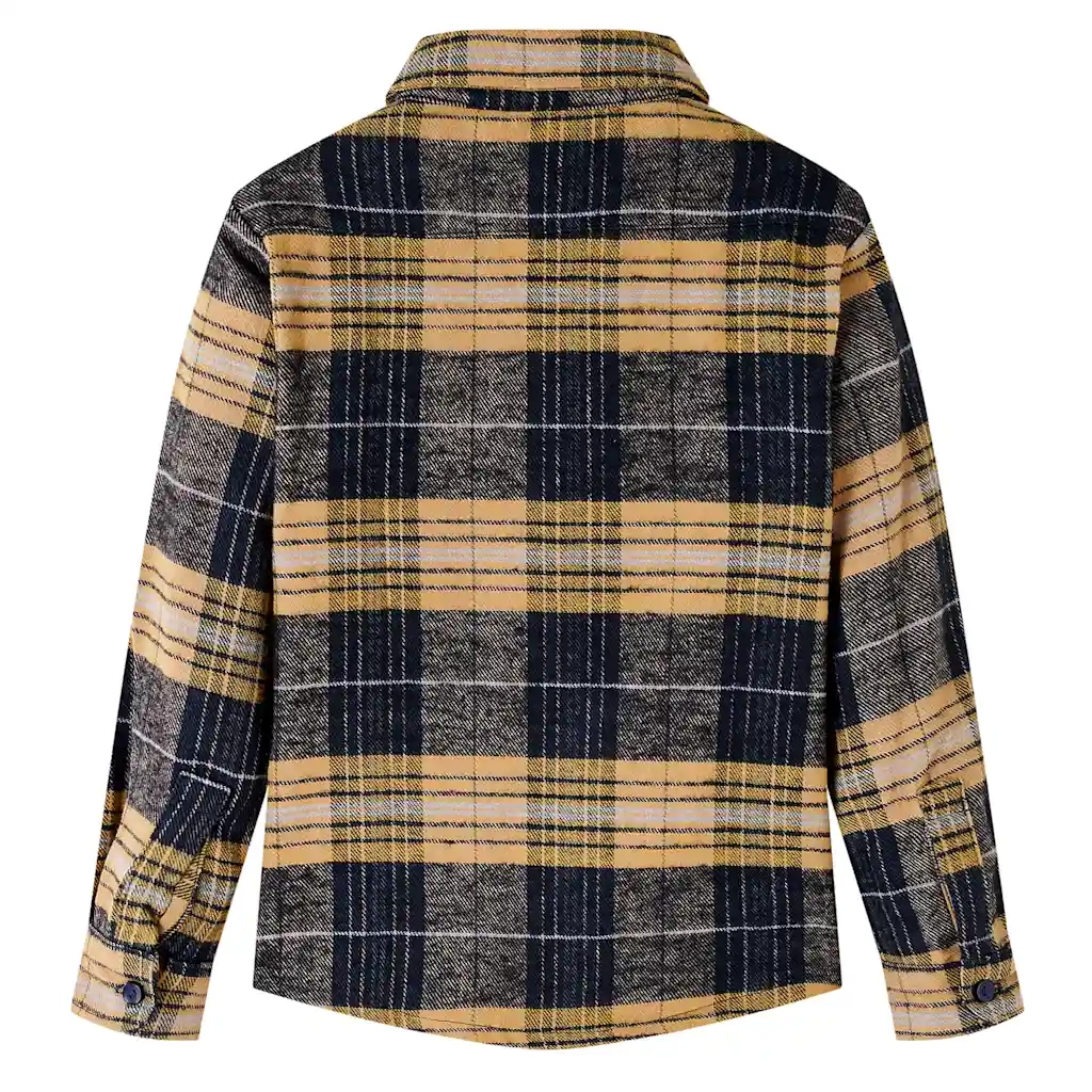 Camicia a Quadri da Bambino Gialla e Nera 116 13416