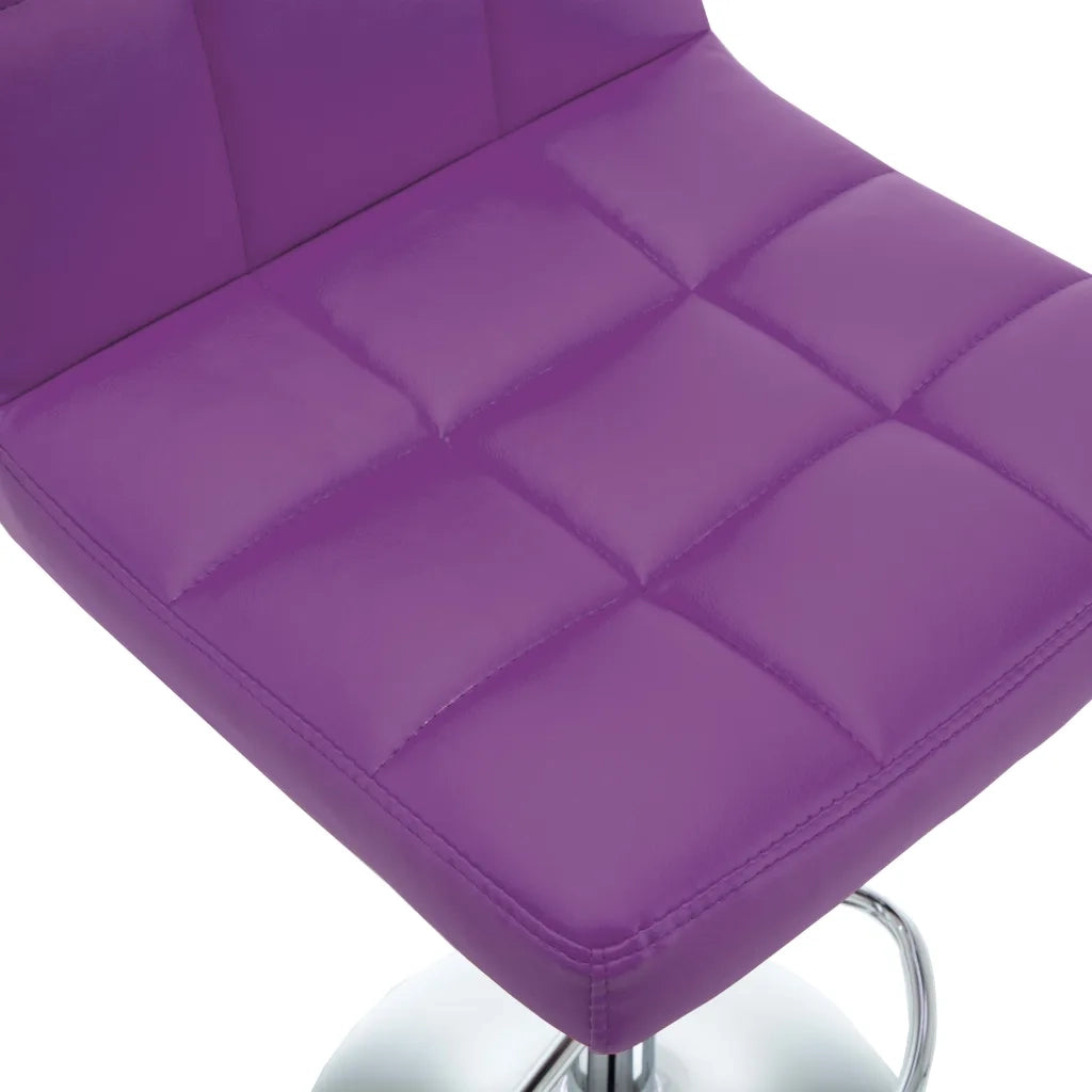 Sgabelli da Bar 2 pz Viola in Similpelle 323641