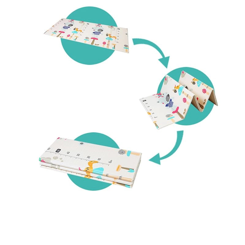 Tappeto Gioco Bambini Neonati - Pieghevole, Reversibile, Impermeabile 180x150x1 cm - FD029