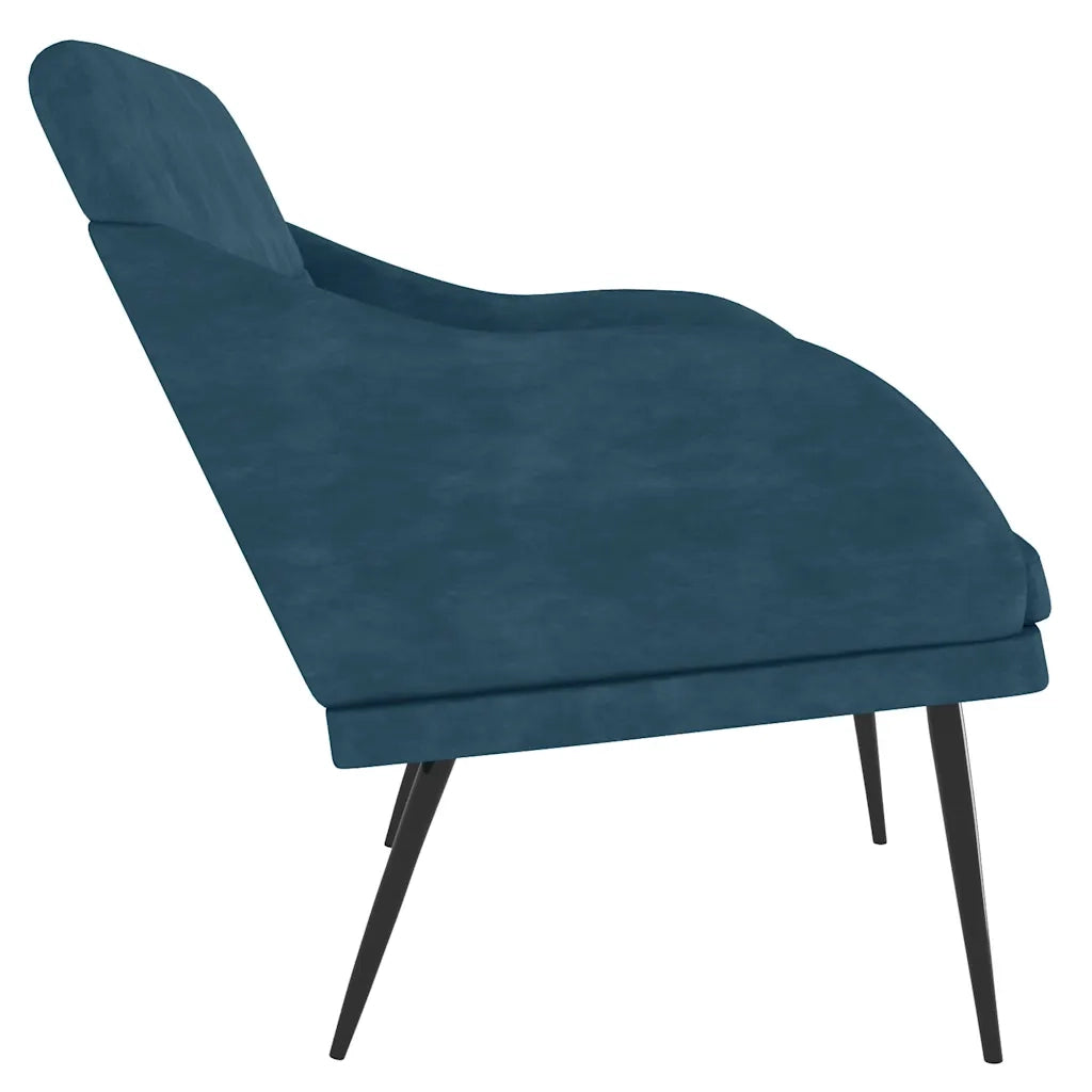 Panca Blu 110x76x80 cm in Velluto 351453