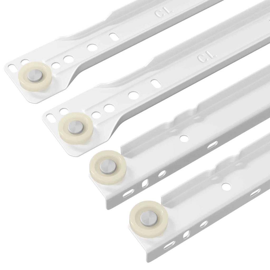 Scorrevole per cassetti 49 pcs Bianco Acciaio 864661