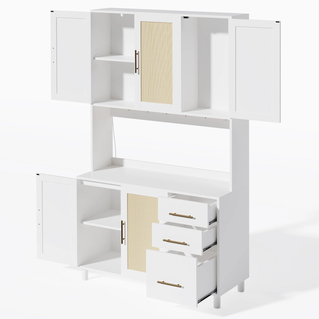 Credenza Buffet con LED, Cassetti e Ripiani ¨C MINIMAL ¨C Bianco/Nero/Grigio