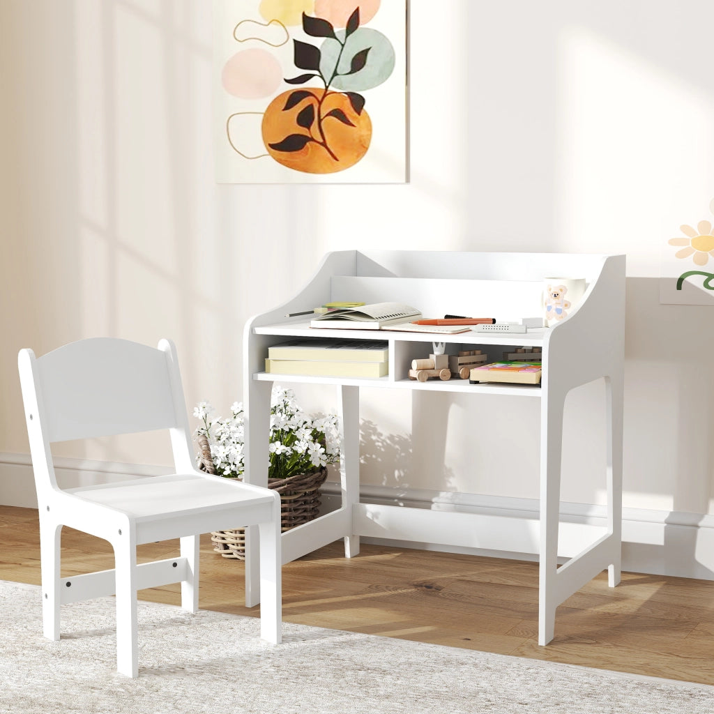 Scrivania per bambini con sedia ¨C Minimal ¨C bianco