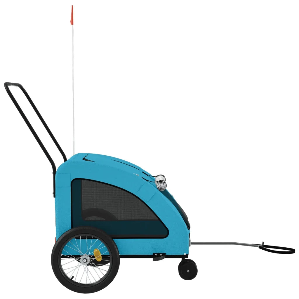 Rimorchio da Bici per Animali Blu Oxford e Ferro CFW3999216