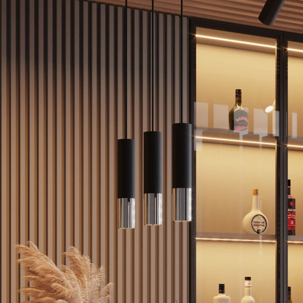 Lampada da soffitto moderna LOOPEZ 2x GU10 LED Max 10W Acciaio cromato nero