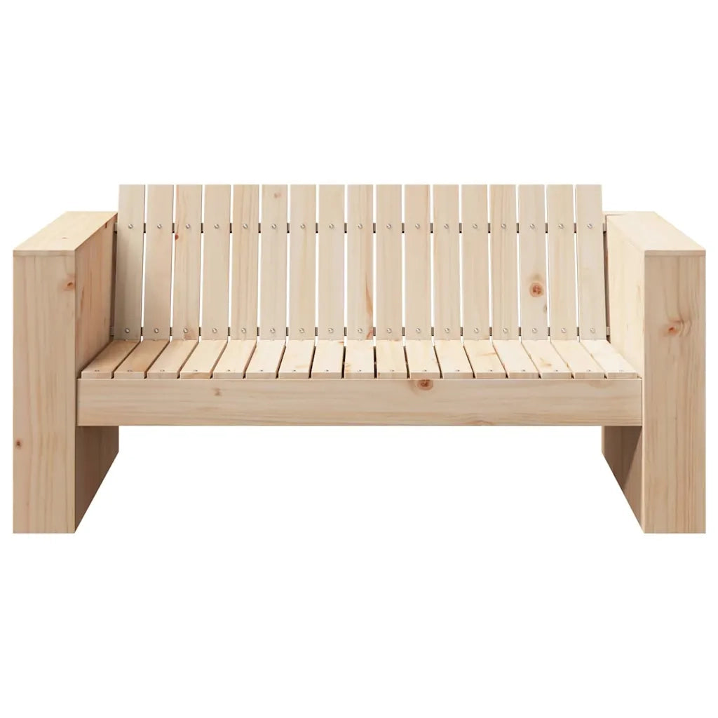 Divano da giardino Naturale 134 x 60 x 62 cm Pino massello 873866