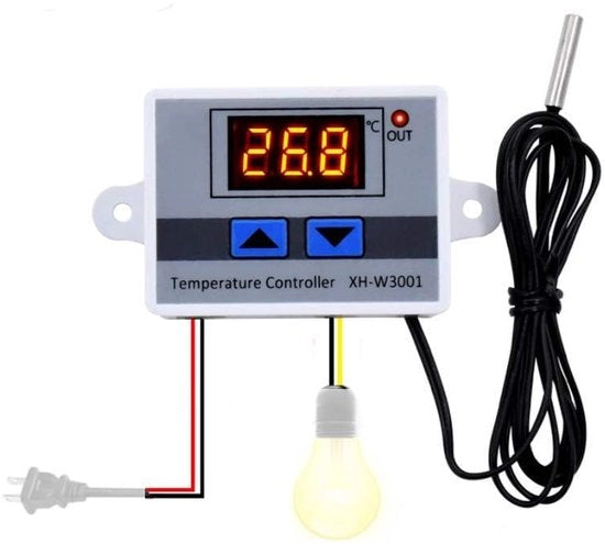 Controllore di temperatura digitale LED con sonda idroresistente