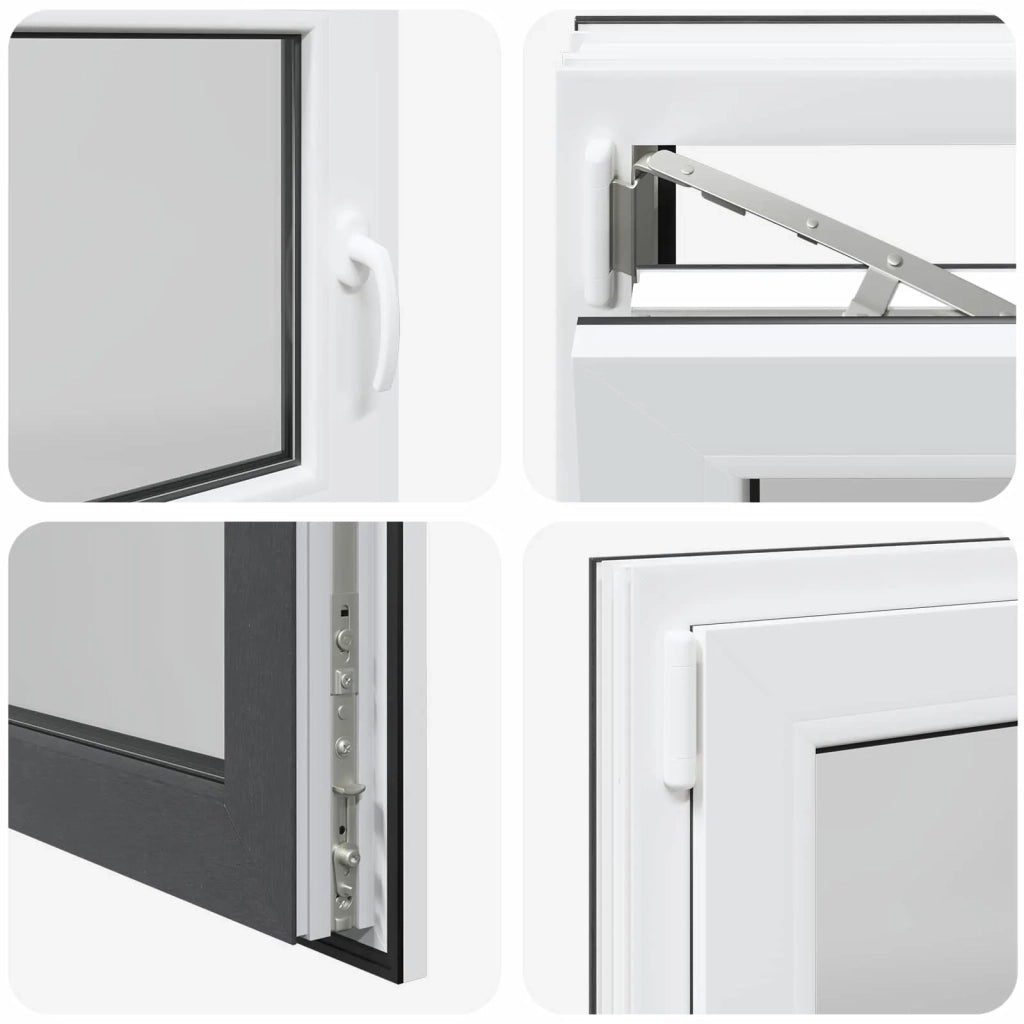 Finestra per Soffitta RISOR 110 x 70 cm PVC e Vetro Antracite 42047301