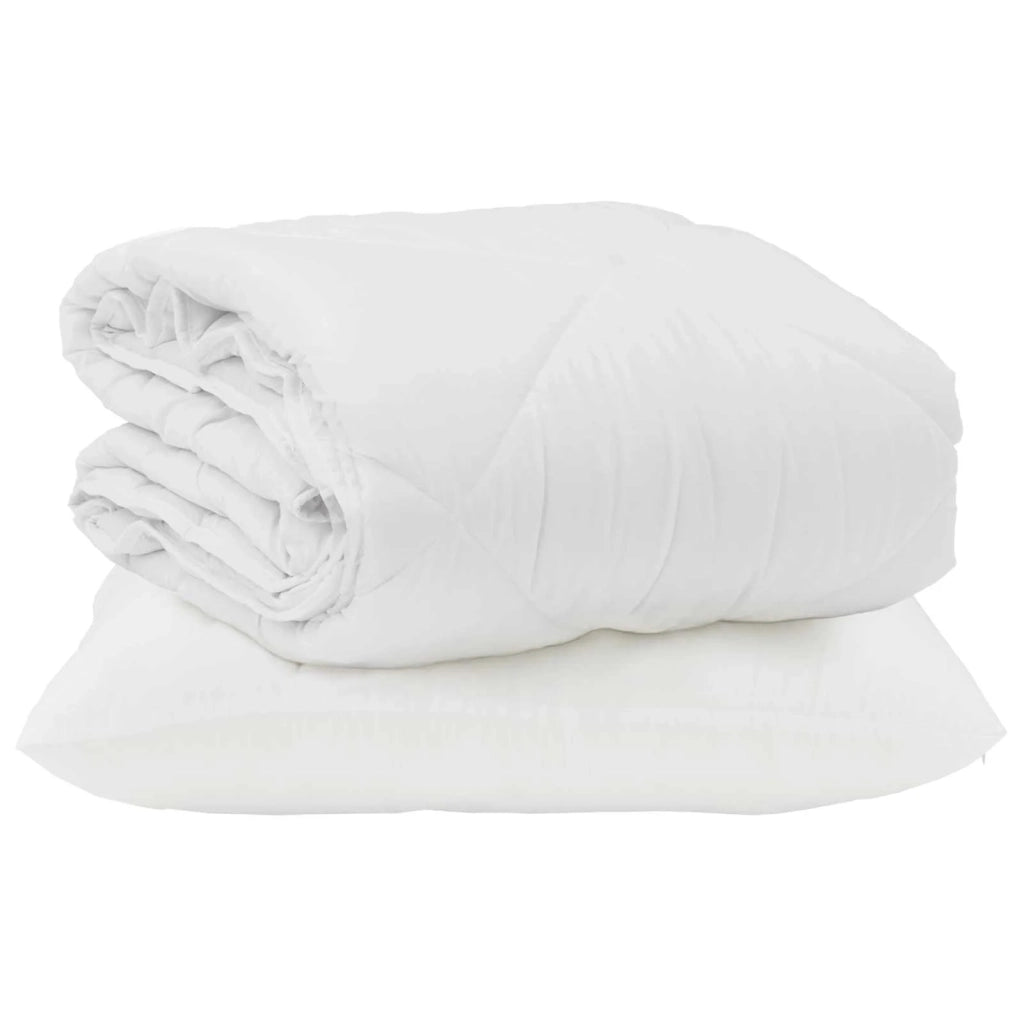 Duvet Estivo con cuscino 2 pcs Bianco Microfibra 3376473