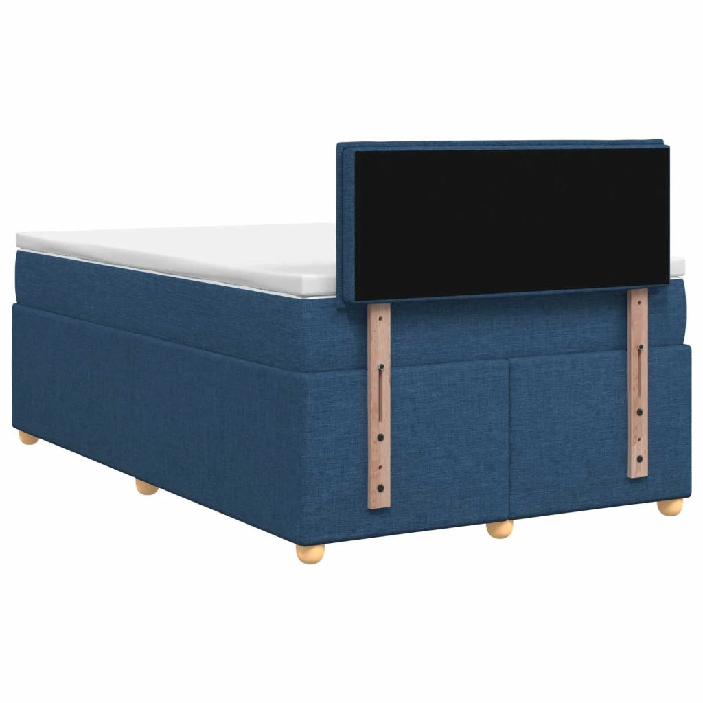 Letto box spring con materasso Blu 120 x 190 cm Tessuto 3452372