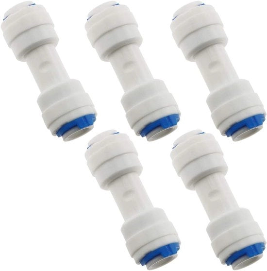 Sistema RO a 5 pacchi con connettori in plastica 1/4 pollici retti per osmosi inversa