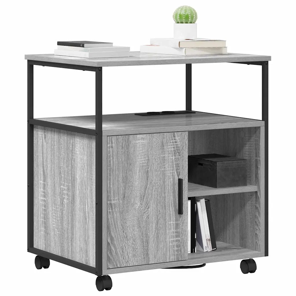 Cabina con Stazione di Ricarica Grigio Sonoma 61 x 46 x 67 cm 859833
